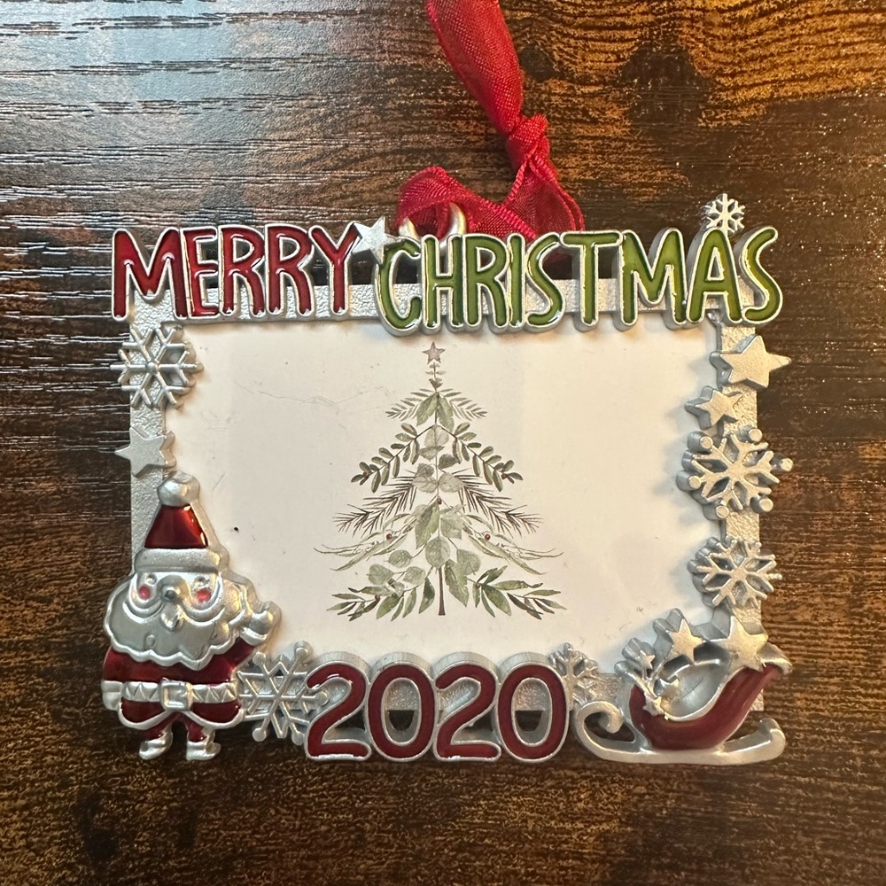 Studio Decor 2020 Merry Christmas Ornament Photo Frame